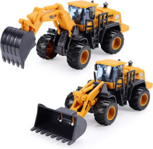 משחקים ועוד! צעצועים Construction Toys For 3Year Old Boys 2Pack with Excavator Toy Bulldozer For Kids