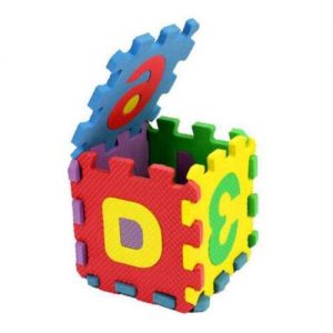 משחקים ועוד! צעצועים 36Pc Kids Foam Puzzles Learning Toys Color Alphabets Shapes Foam Educational Toy